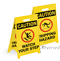 Caution Reversible Fold-Ups® Floor Watch Your Step Sign