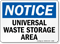 Universal Waste Storage Area Notice Sign