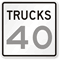 Truck Speed Limit Regulatory Traffic Sign
